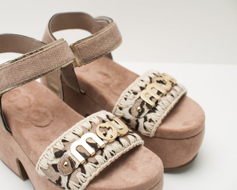 SANDALIA - MOU - MIDFORM SANDAL BELT & MET LOGO