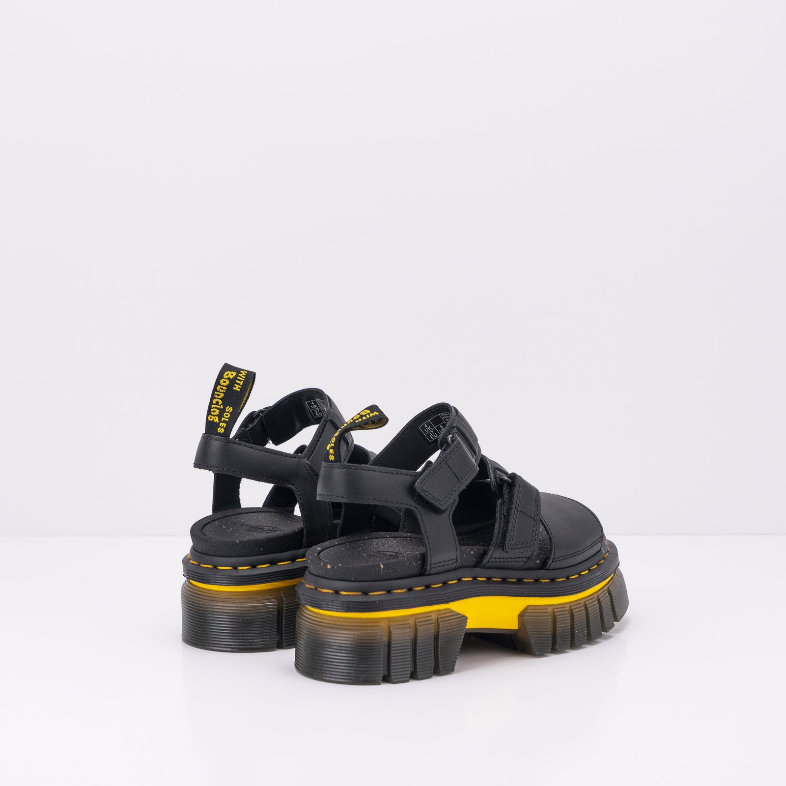 極美品 Dr.Martens RICKI 3-strap SANDAL 24cm Ricki Nappa Lux Leather 3-Strap Sandals in Black | Dr. Martens