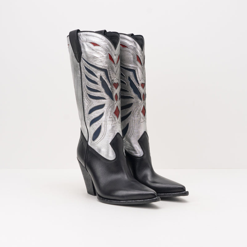 ELENA IACHI - BOOT - E3639 TALCO NERO SILVER