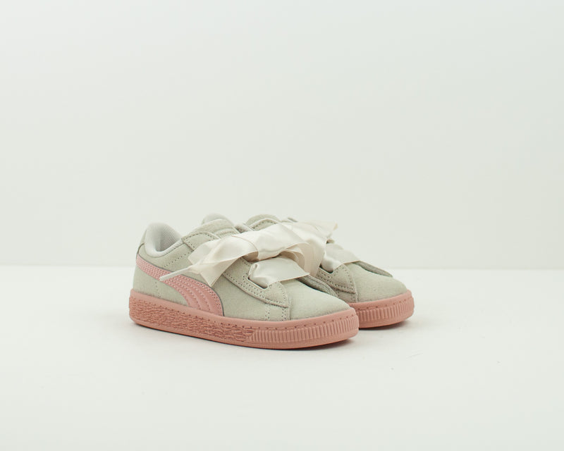 ZAPATILLA DE NIÑA - PUMA - SUEDE HEART JEWEL PS WHISPER WHITE PEACH 365139 02