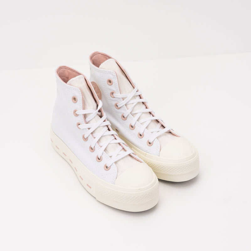 BOTIN - CONVERSE - LIFT HI WHITE PINK 572709C