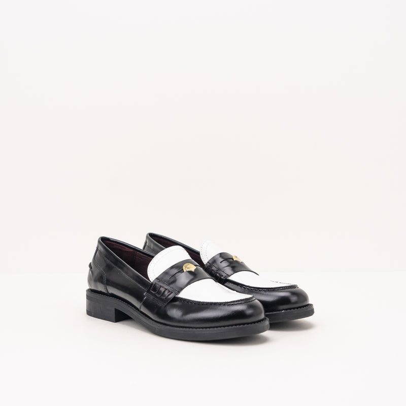 ZAPATO - BRYAN STEPWISE - 6201 NEGRO E BRANCO