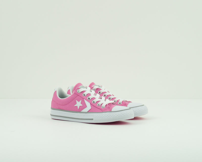 CONVERSE - KID'S SNEAKERS - 638441C STAR PLAYER OX CHUCK PINK WHITE PHAETON GREY