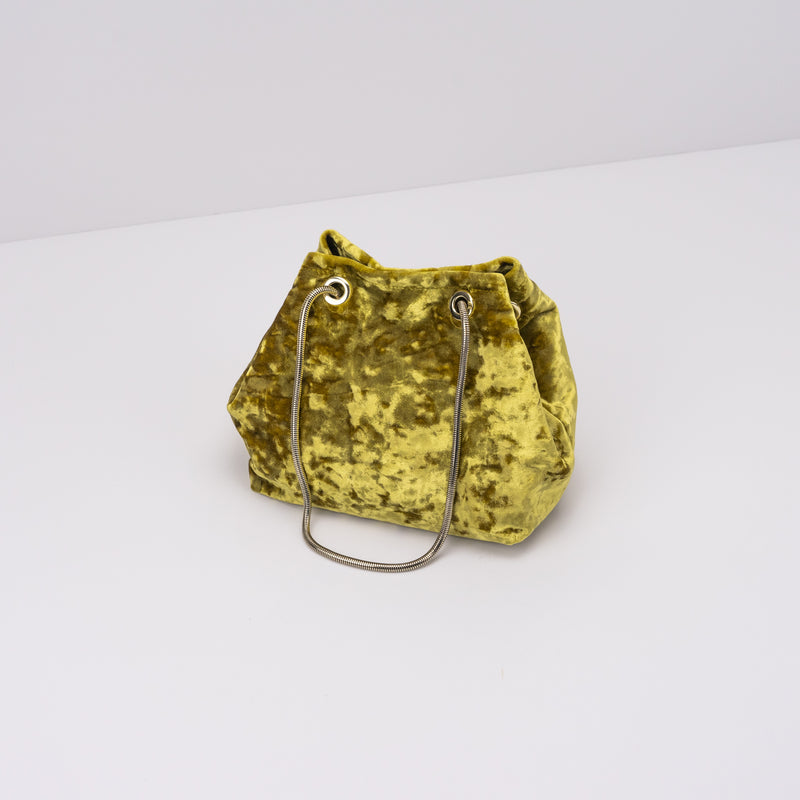 BOLSO - SEIALE - TERCIOPELO AMARILLO