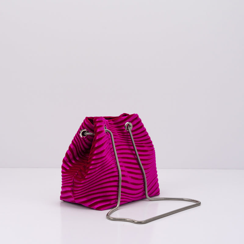 BOLSO - SEIALE - TERCIOPELO FUCSIA