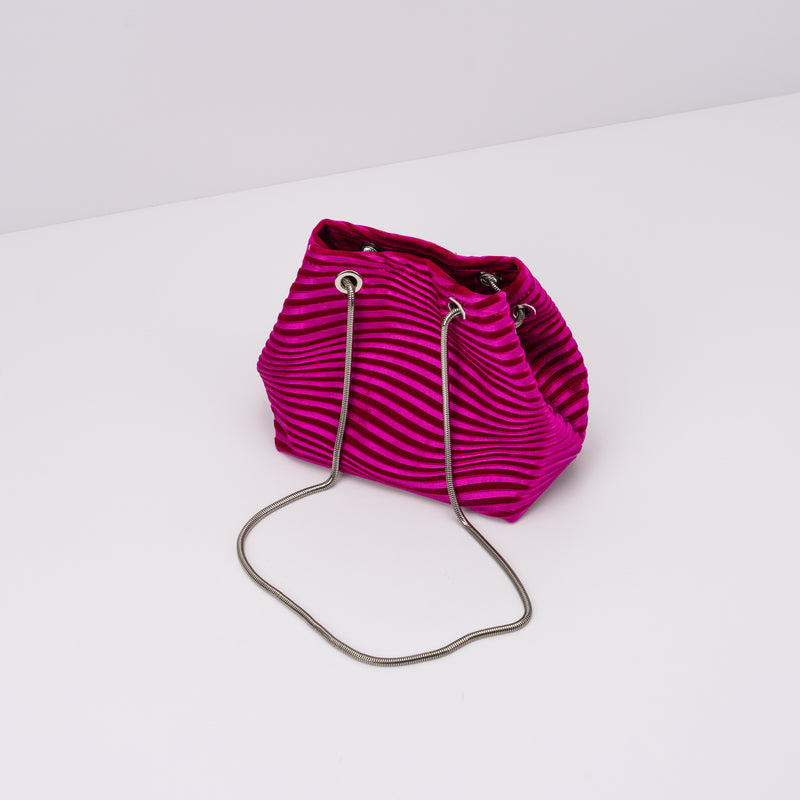 BOLSO - SEIALE - TERCIOPELO FUCSIA