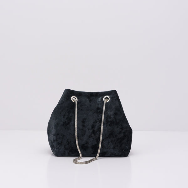 BOLSO - SEIALE - TERCIOPELO NEGRO