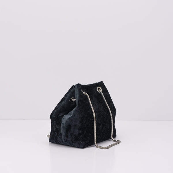 BOLSO - SEIALE - TERCIOPELO NEGRO