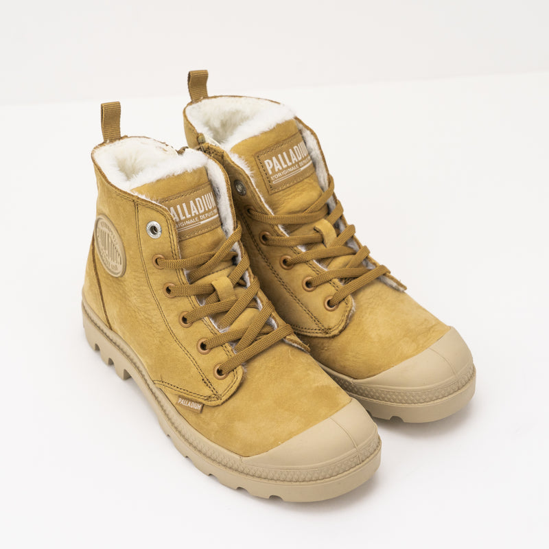 PALLADIUM PAMPA HI ZIP WL DEAR BROWN 95982 TAUPE BOOTIE MOKSIN