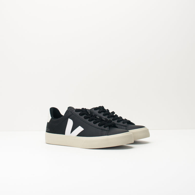 VEJA - SNEAKER - CAMPO CHROMEFREE LEATHER BLACK WHITE CP051215