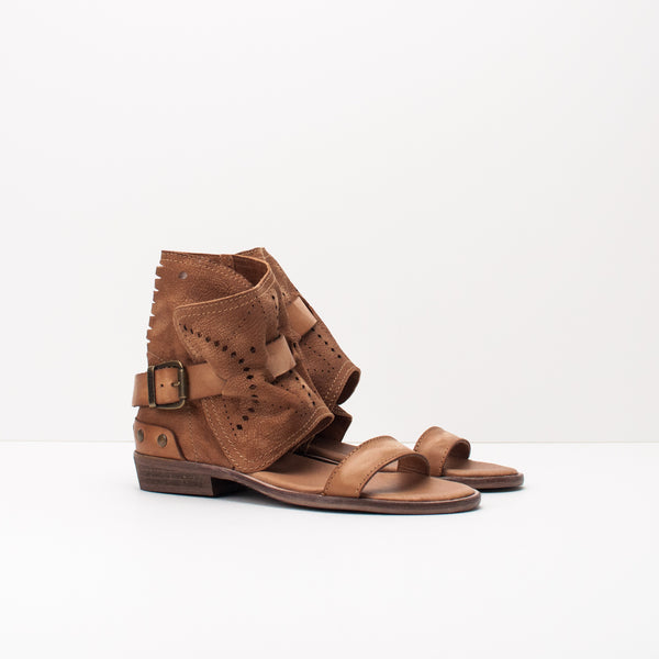 VERACRUZ - LEATHER ANKLE BOOT SANDALS - DEZATE