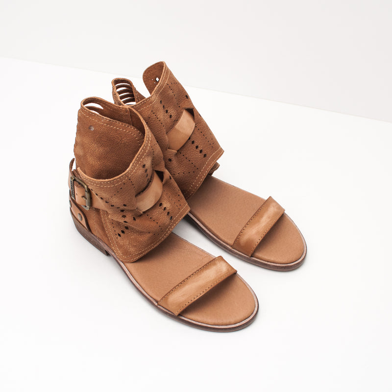 VERACRUZ - LEATHER ANKLE BOOT SANDALS - DEZATE