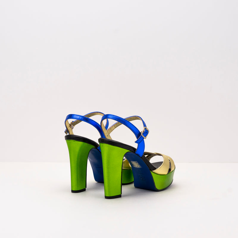 SEIALE - SANDALS - GREEN MULTICOLOR TOBO