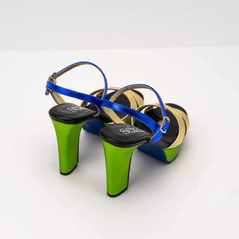 SEIALE - SANDALS - GREEN MULTICOLOR TOBO