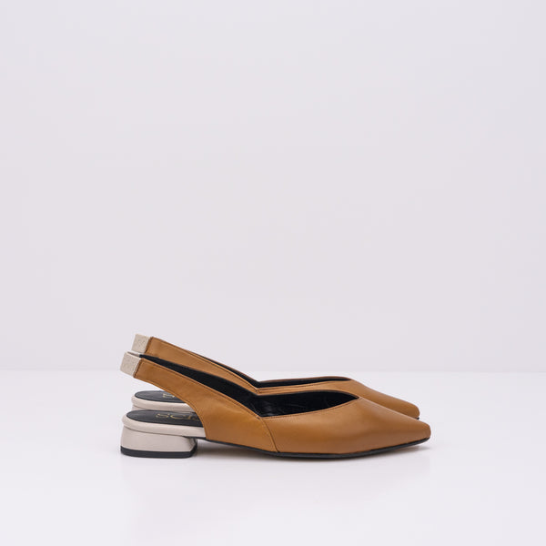 SEIALE - SLINGBACK FLATS - ESCAROLA TAN