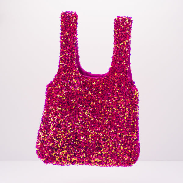 BOLSO - SEIALE - LENTEJUELAS FUCSIA