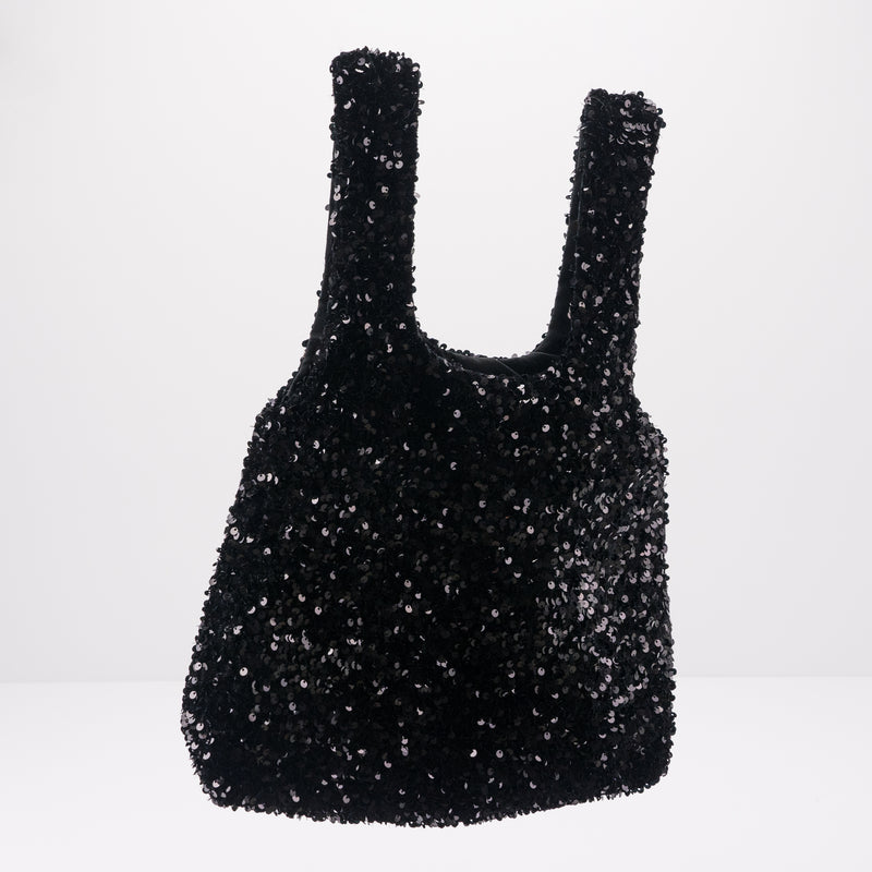 BOLSO - SEIALE - LENTEJUELAS NEGRO
