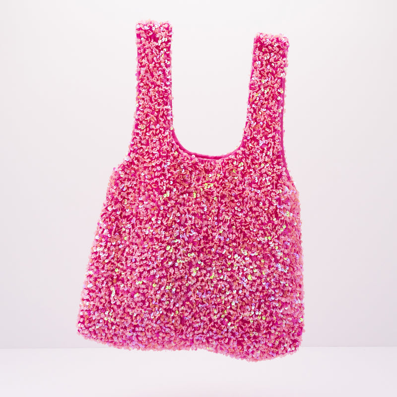 BOLSO - SEIALE - LENTEJUELAS ROSA