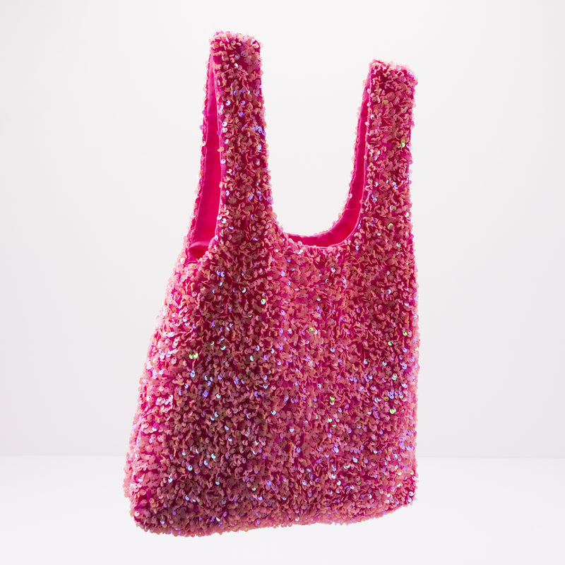 BOLSO - SEIALE - LENTEJUELAS ROSA