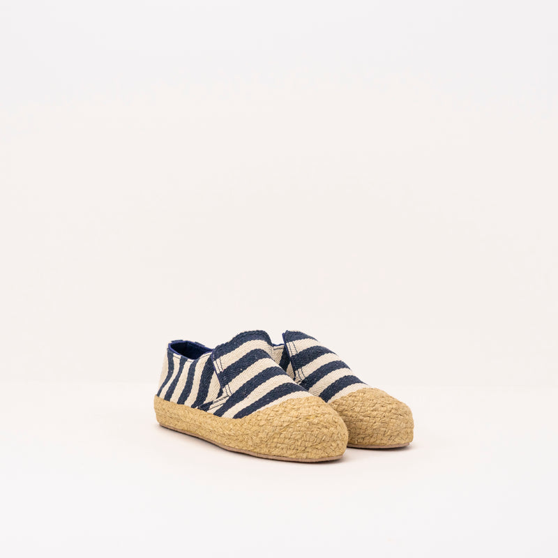  ESPADRILLES - WATARU - CLASSIC STRIPES BLUE