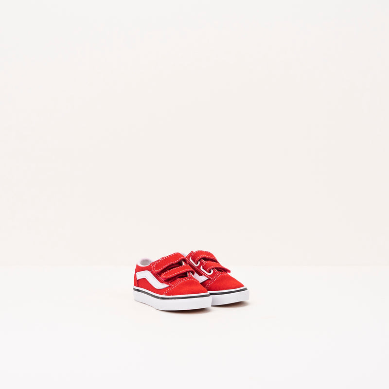 ZAPATILLA - VANS - OLD SKOOL V RACING RED VELCRO VN0A38JNJV61