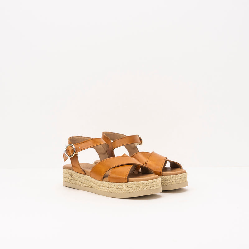 SANDAL - SEIALE - FRAUTA WEDGE CAMEL