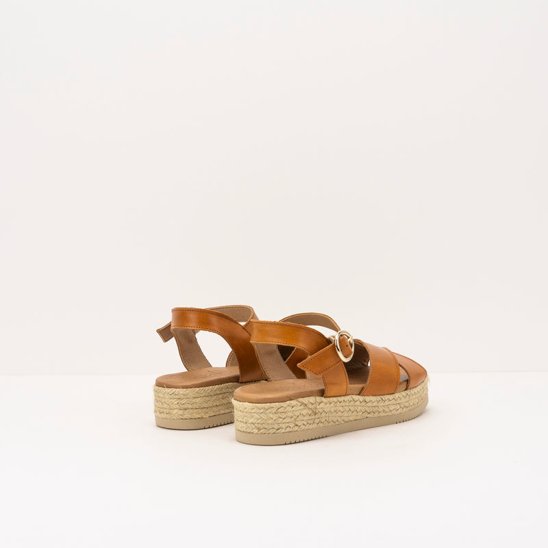 SANDAL - SEIALE - FRAUTA WEDGE CAMEL