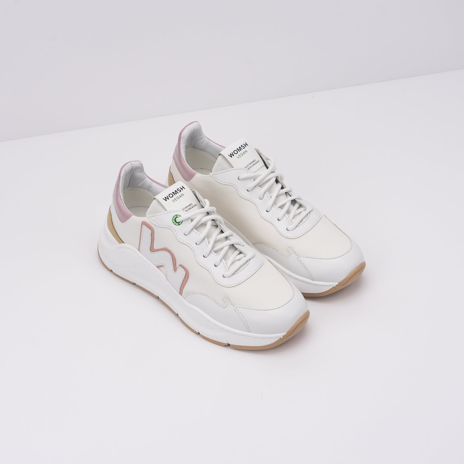 Womsh Sustainable Sneakers Womsh WOMSH SNEAKER VEGAN WAVE WHITE NATURE