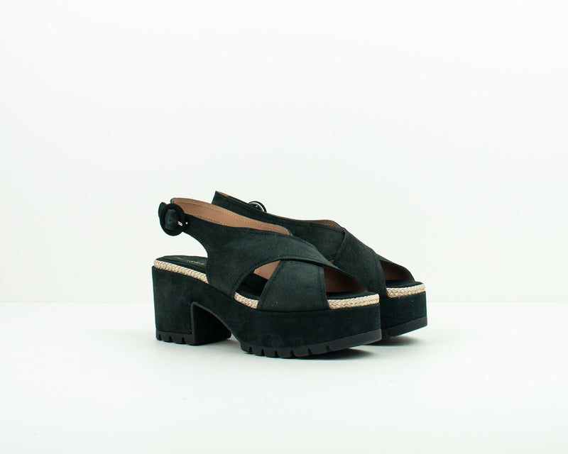 SEIALE - PLATFORM SANDALS - ABICAR BLACK