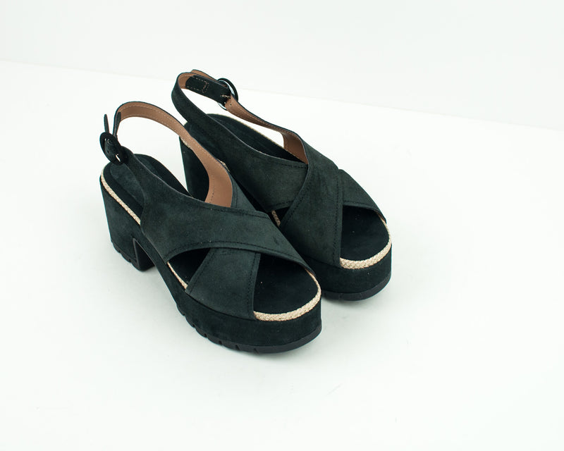 SEIALE - PLATFORM SANDALS - ABICAR BLACK