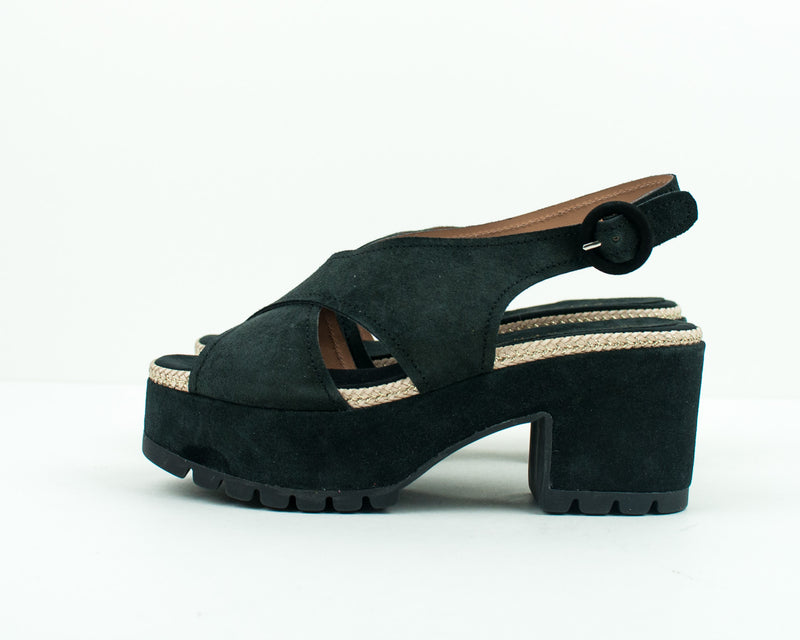 SEIALE - PLATFORM SANDALS - ABICAR BLACK