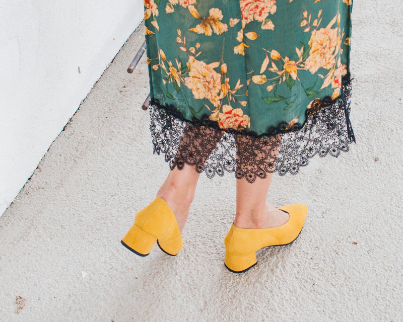 SEIALE - MID HEEL SHOES - ALFAR YELLOW