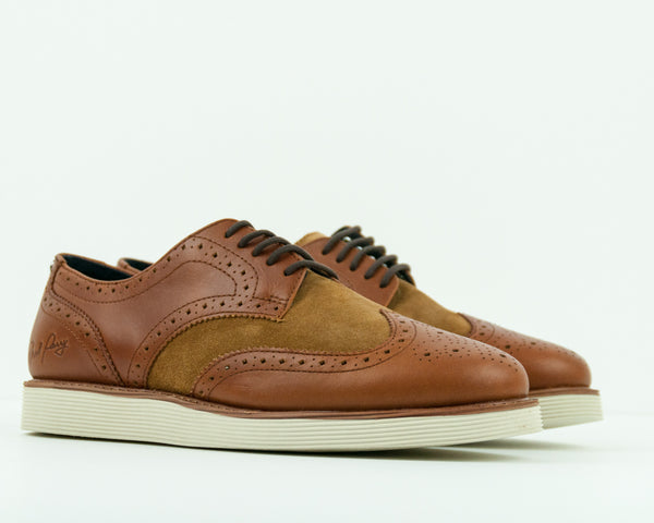 FRED PERRY - SHOES - B9082 C55 NEWBURGH BROGUE LEATHER SUEDE TAN