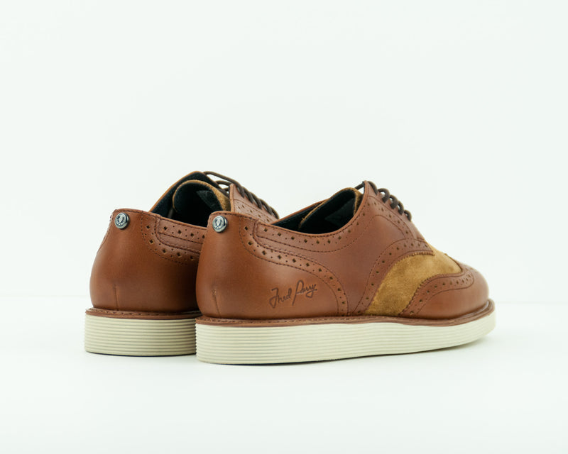 FRED PERRY - SHOES - B9082 C55 NEWBURGH BROGUE LEATHER SUEDE TAN
