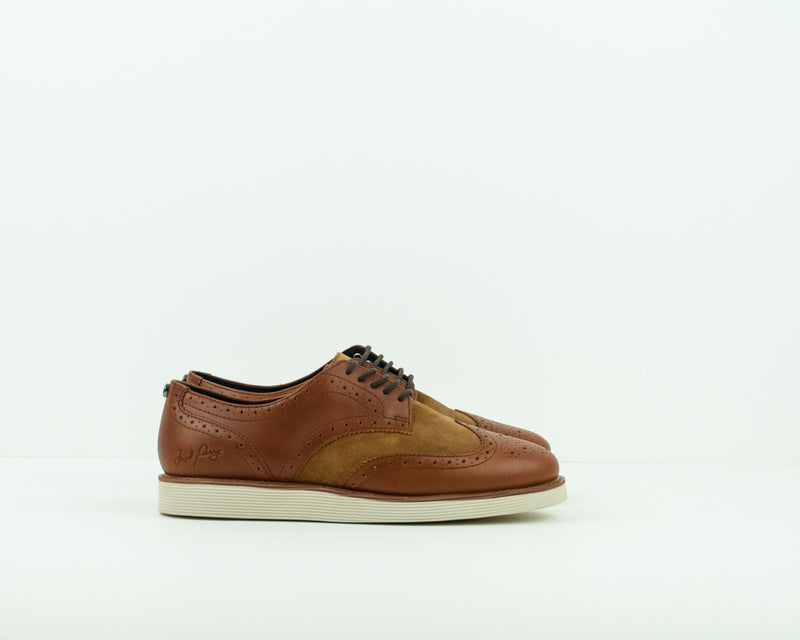 FRED PERRY - SHOES - B9082 C55 NEWBURGH BROGUE LEATHER SUEDE TAN