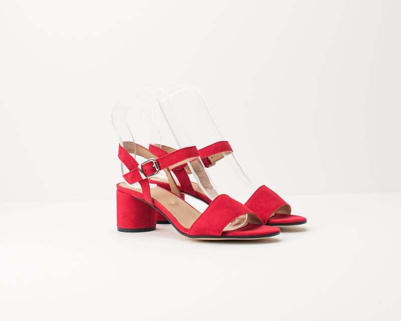 SEIALE - MID HEEL SANDALS - BAGULLO RED