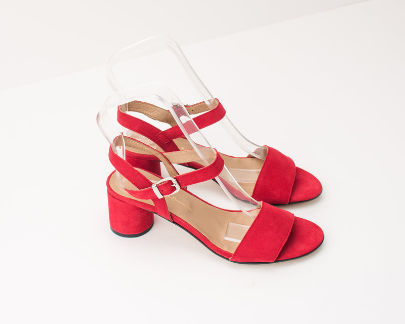 SEIALE - MID HEEL SANDALS - BAGULLO RED