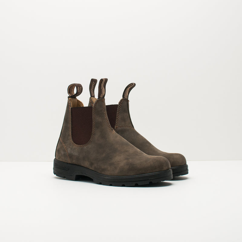 Bota Blundstone 585 Rustic Brown chelsea piel marrón envejecida hombre — Moksín