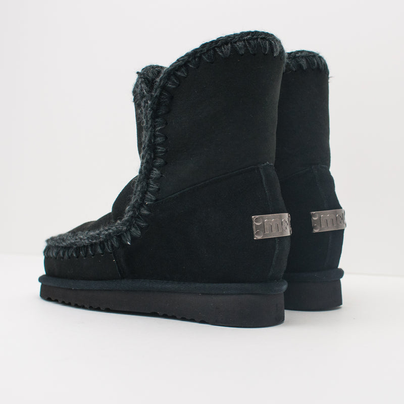 MOU BOOTS ESKIMO INNER WEDGE SHORT BLACK BKBK