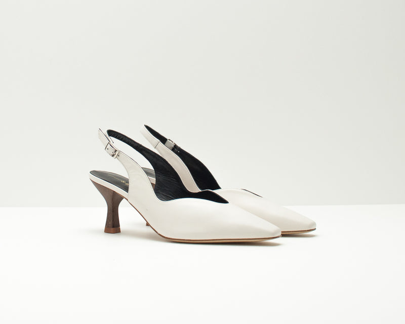 SLINGBACK SHOES - SEIALE - CRAVO WHITE