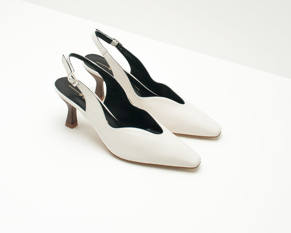 SLINGBACK SHOES - SEIALE - CRAVO WHITE