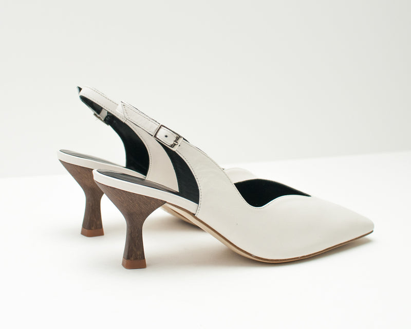 SLINGBACK SHOES - SEIALE - CRAVO WHITE