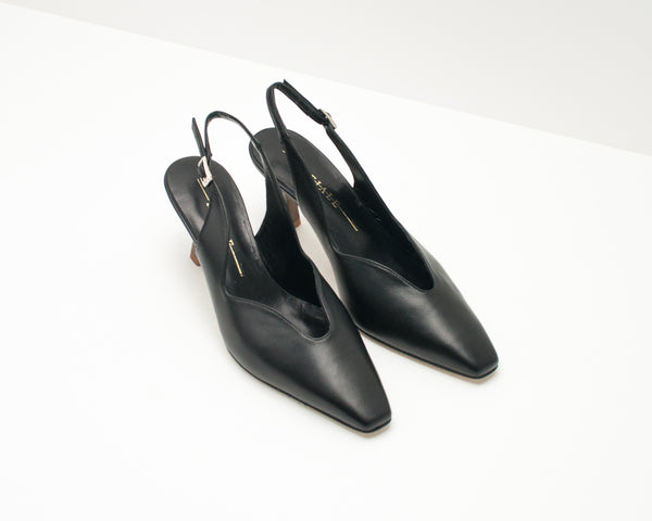 SLINGBACK SHOES - SEIALE - CRAVO BLACK