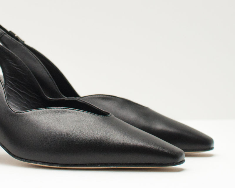 SLINGBACK SHOES - SEIALE - CRAVO BLACK