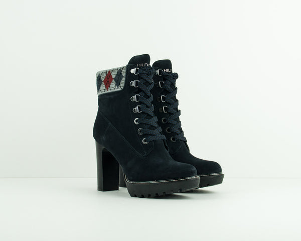 TOMMY HILFIGER - HIGH HEEL ANKLE BOOTS - I1285LEEN 18B1 403 MIDNIGHT