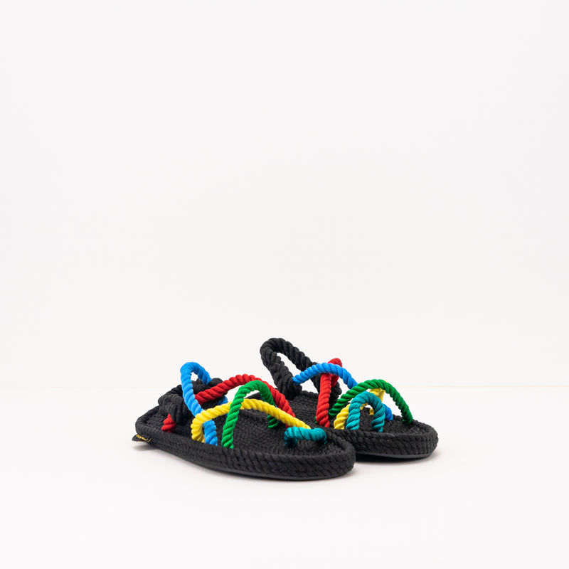 SANDALIA - BOHONOMAD -IBIZA NEGRA MULTICOLOR