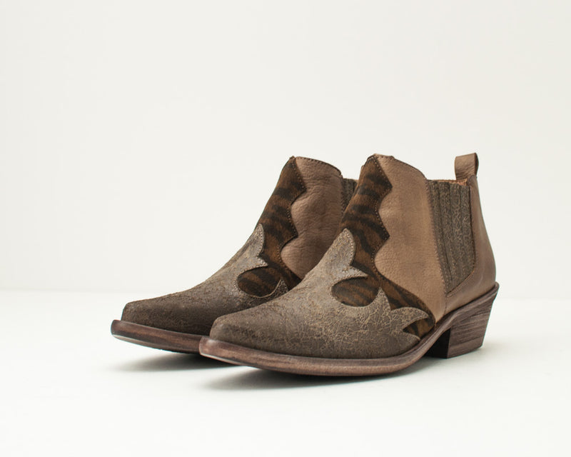 VERACRUZ - LOW HEEL LEATHER BOOTIES - TOMKO