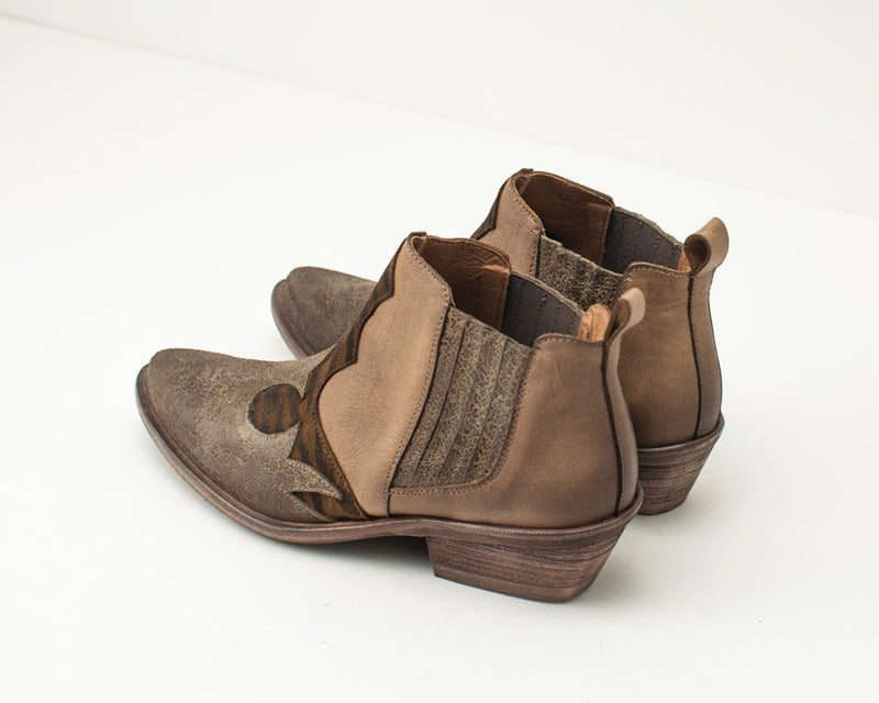 VERACRUZ - LOW HEEL LEATHER BOOTIES - TOMKO