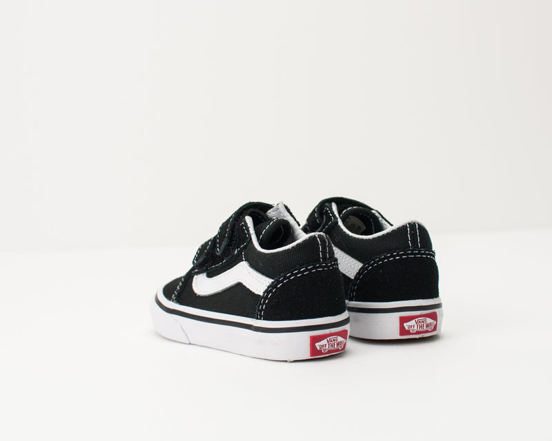 ZAPATILLA DE NIÑO Y NIÑA - VANS - OLD SKOOL NEGRO VELCROS DE 20 A 26