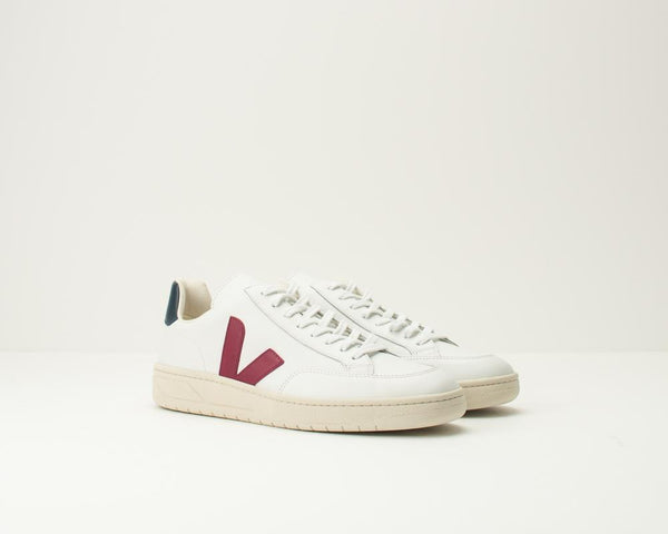 ZAPATILLA - VEJA - V-12 LEATHER EXTRA WHITE MARSALA NAUTICO XD021955B HOMBRE